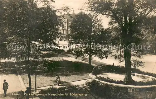 AK / Ansichtskarte Essen__Ruhr Parkanlagen am Hauptbahnhof Suedausgang 