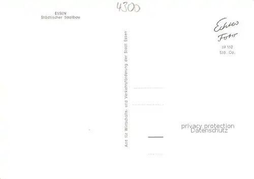AK / Ansichtskarte Essen__Ruhr Staedtischer Saalbau 