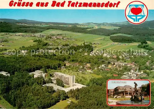 AK / Ansichtskarte Bad_Tatzmannsdorf_Burgenland Fliegeraufnahme mit Kurmittelhaus und Kurzentrum Bad_Tatzmannsdorf