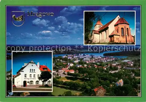 AK / Ansichtskarte Mragowo_Sensburg_Masuren_PL Panorama miasta Kosciol ewangelicko augsburski Budynek  