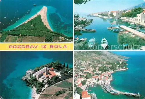 AK / Ansichtskarte Bol_Otok_Brac_Croatia Fliegeraufnahmen Hafenpartie 