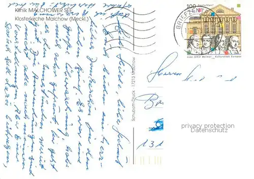 AK / Ansichtskarte Malchow Klosterkirche Malchow Fliegeraufnahme Schwan Malchow