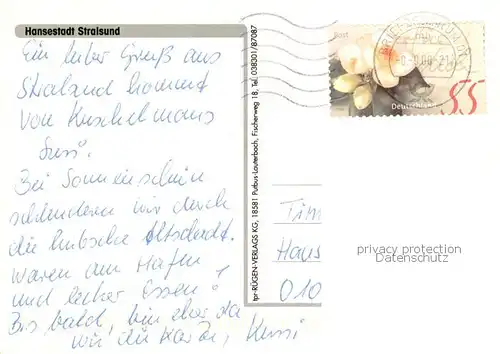 AK / Ansichtskarte Stralsund Fliegeraufnahme 