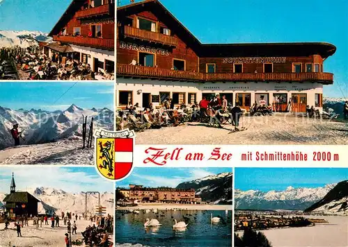 AK / Ansichtskarte Zell_See_AT mit Berghotel Schmittenhoehe Elisabeth Kapelle Grand Hotel Steinernes Meer 