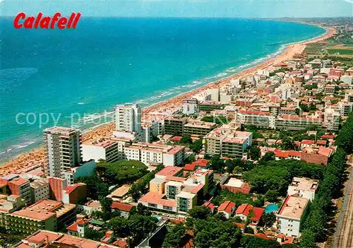 AK / Ansichtskarte Calafell Strand Fliegeraufnahme Calafell