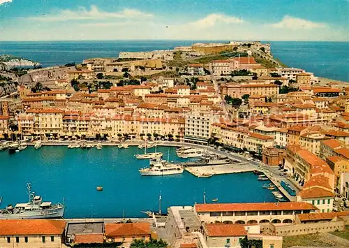 AK / Ansichtskarte Portoferraio_Elba_IT Panorama e la Darsena Fliegeraufnahme 