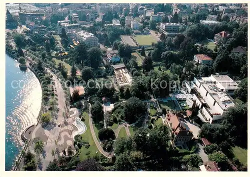 AK / Ansichtskarte Lausanne_VD Musee Olympique Fliegeraufnahme Lausanne VD