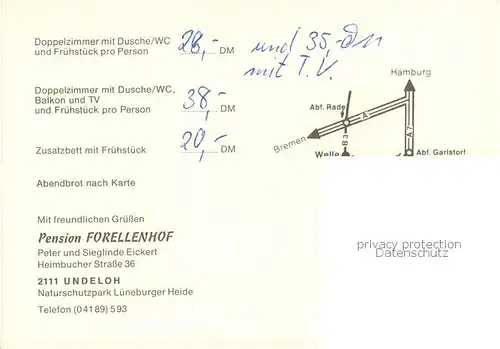 AK / Ansichtskarte Undeloh Pension Forellenhof Teiche Gaststube Landschaften Undeloh