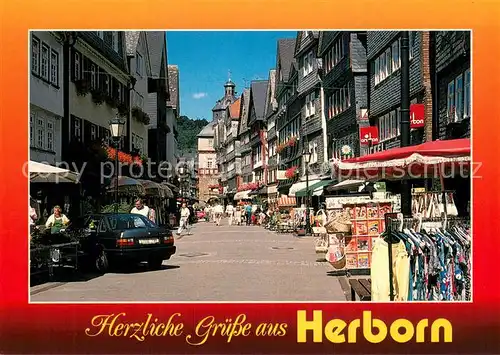 AK / Ansichtskarte Herborn_Hessen Strassenpartie Herborn Hessen