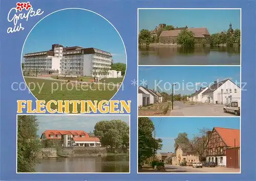 AK / Ansichtskarte Flechtingen Median Klinik Gasthof Seeterrasse Wasserschloss Amselweg Am Lindenplatz Flechtingen