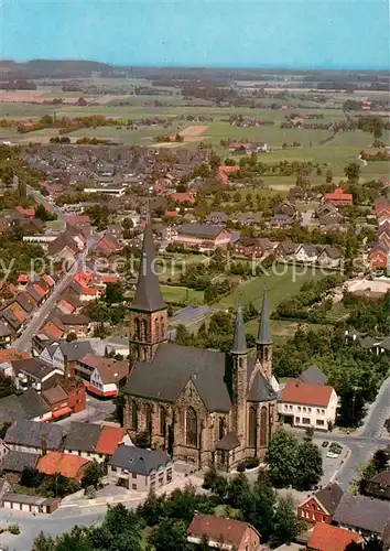 AK / Ansichtskarte Wadersloh Fliegeraufnahme mit Kirche Wadersloh