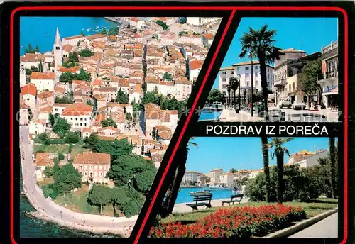 AK / Ansichtskarte Porec Fliegeraufnahme Promenade Park Porec