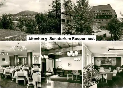 AK / Ansichtskarte Altenberg_Dippoldiswalde Sanatorium Raupennest Panorama Speisesaal Aufenthaltsraeume Altenberg Dippoldiswalde