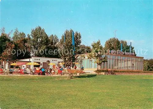 AK / Ansichtskarte Halle_Saale Peissnitzinsel Konsum Gaststaette Saaleaue Halle_Saale