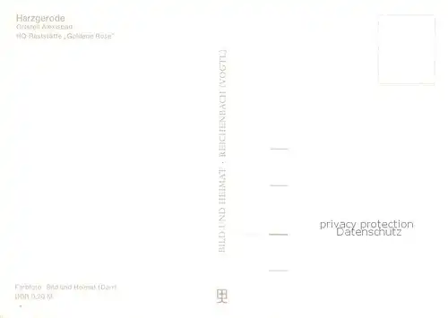 AK / Ansichtskarte Harzgerode Alexisbad HO Raststaette Goldene Rose Harzgerode