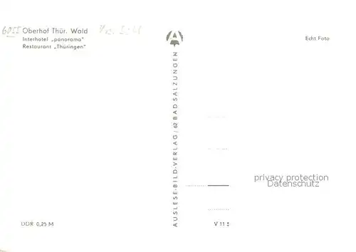 AK / Ansichtskarte Oberhof_Thueringen Interhotel Panorama Restaurant Thueringen Oberhof Thueringen