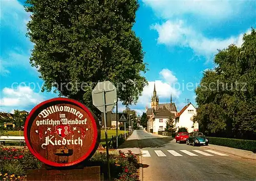 AK / Ansichtskarte Kiedrich Dorfpartie Kirche Kiedrich