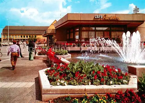 AK / Ansichtskarte Bad_Kreuznach Cafe Pavillon Bahnhofsvorplatz Bad_Kreuznach