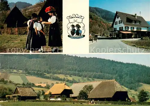 AK / Ansichtskarte Gutach_Schwarzwald Freilichtmuseum Vogtsbauernhof mit Landgasthof Details Gutach Schwarzwald