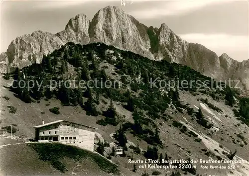 AK / Ansichtskarte Reutte_Tirol Bergstation der Reuttener Bergbahn mit Kellenspitze Fliegeraufnahme Reutte Tirol