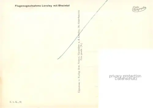 AK / Ansichtskarte St_Goarshausen Fliegeraufnahme mit Loreley am Rhein St_Goarshausen