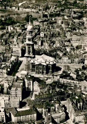 AK / Ansichtskarte Hamburg Der Michel in seiner frueheren Umgebung Fliegeraufnahme Hamburg