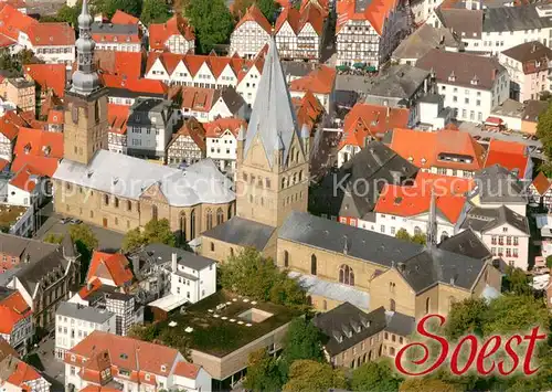 AK / Ansichtskarte Soest_DE_NRW Fliegeraufnahme mit St Petri und St Patrokli Dom 