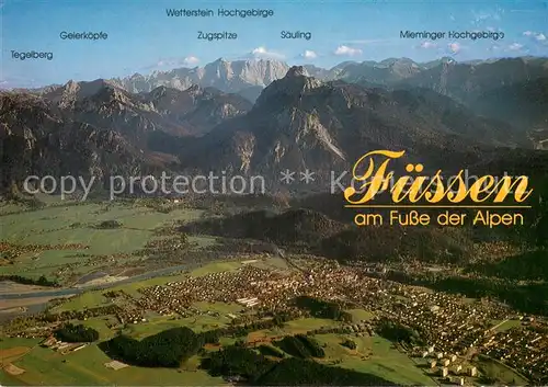 AK / Ansichtskarte Fuessen_Allgaeu Fliegeraufnahme Fuessen Allgaeu