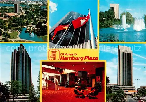 AK / Ansichtskarte Hamburg CP Hotels Hamburg Plaza Fliegeraufnahme Foyer Hamburg