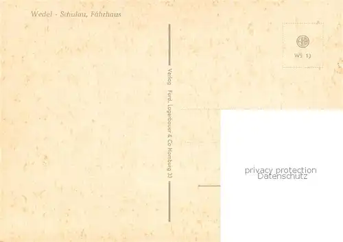 AK / Ansichtskarte Schulau_Wedel Faehrhaus Schulau_Wedel