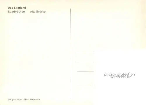 AK / Ansichtskarte Saarbruecken Alte Bruecke Bootshafen Saarbruecken
