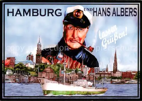 AK / Ansichtskarte Hamburg Panorama mit Hans Albers  Hamburg