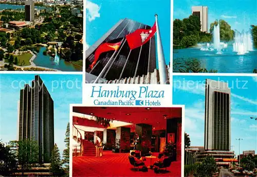 AK / Ansichtskarte Hamburg Canadian Pacific Hotels Hamburg Plaza Foyer Fliegeraufnahme Hamburg