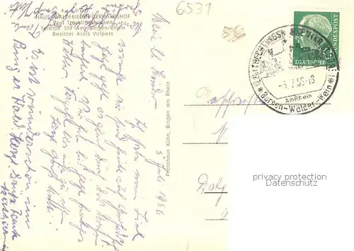 AK / Ansichtskarte Bingen_Rhein Morgenbachtal Haus Waldfrieden Gerhardshof  Bingen Rhein