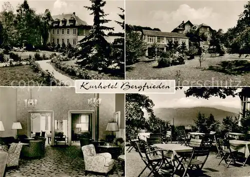 AK / Ansichtskarte Eppenhain Kurhotel Bergfrieden Gastraum Terrasse Park Eppenhain