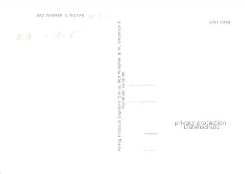 AK / Ansichtskarte Bad_Wimpfen Neckarpartie Frachter Bad_Wimpfen