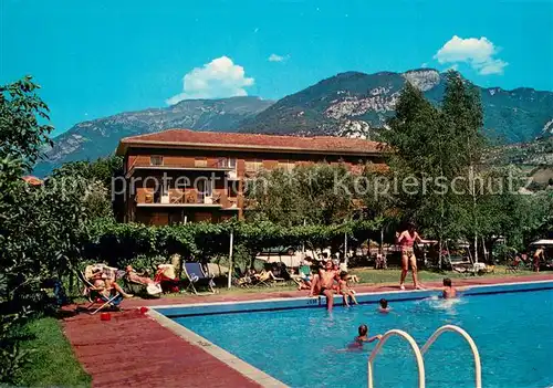 AK / Ansichtskarte Torbole_Lago_di_Garda Pensione Villa Franca Schwimmbad Torbole_Lago_di_Garda