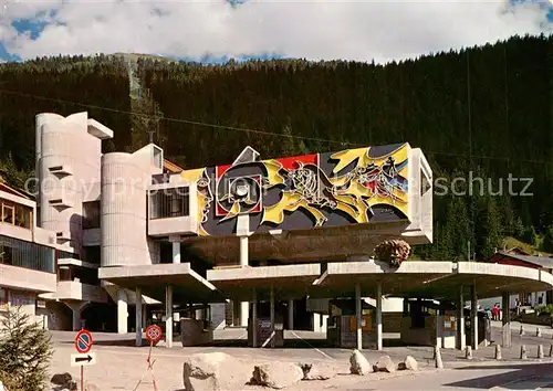 AK / Ansichtskarte Martigny__Martinaco_VS Gare de Medran avec la fresque d Erni 