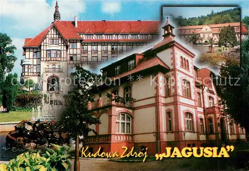 AK / Ansichtskarte Kudowa Zdroj_Bad_Kudowa_Niederschlesien Jagusia Rathaus Kurhaus 