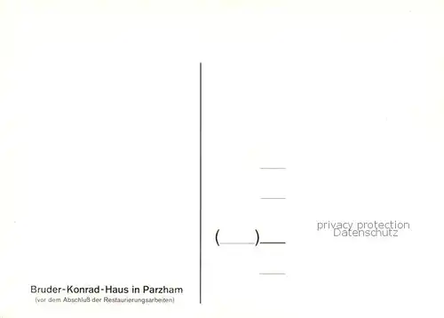 AK / Ansichtskarte Parzham_Niederbayern Bruder Konrad Haus  Parzham Niederbayern