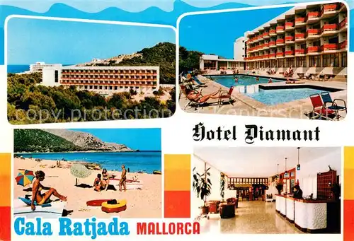 AK / Ansichtskarte Cala_Ratjada_Mallorca Hotel Diamant Pool Strand Rezeption Cala_Ratjada_Mallorca