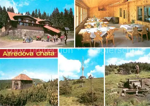 AK / Ansichtskarte Jeseniky_CZ Praded Alfredova chata Gastraeume Teilansichten 