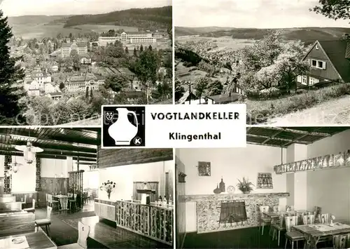 AK / Ansichtskarte Klingenthal_Vogtland Konsum Gaststaette Vogtlandkeller Gastraeume Panorama Klingenthal_Vogtland