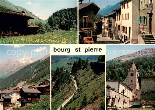 AK / Ansichtskarte Bourg_Saint_Pierre Village et ancienne route de Napoleon Panorama Eglise Bourg_Saint_Pierre