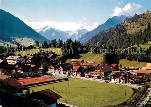AK / Ansichtskarte Gstaad_BE Panorama mit Oldenhorn 