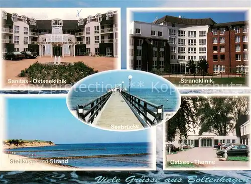 AK / Ansichtskarte Boltenhagen_Ostseebad Sanitas Ostseeklinik Strandklinik Steilkueste Strand Ostsee Therme Boltenhagen_Ostseebad