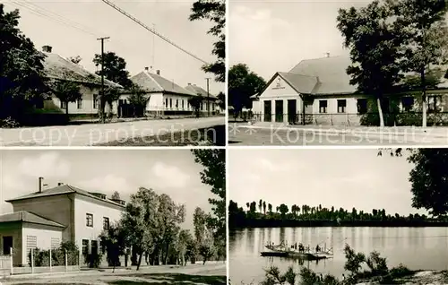 AK / Ansichtskarte Tiszacsege Teilansichten Dorf Anglersee 