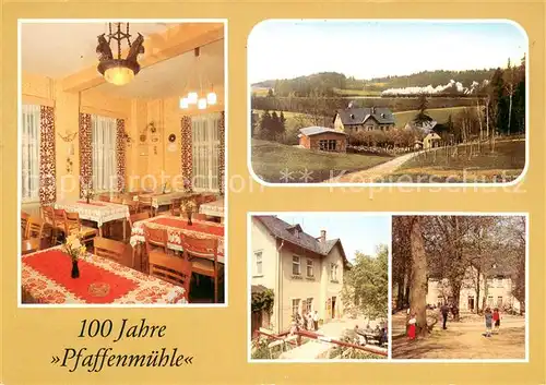 AK / Ansichtskarte Joessnitz 100 Jahre Pfaffenmuehle Panorama Dampflokomotive Joessnitz