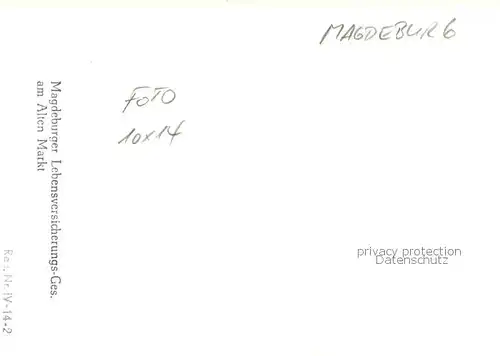 AK / Ansichtskarte Magdeburg Magdeburger Lebensversicherungsgesellschaft am Alten Markt Gebaeude Magdeburg