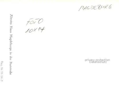 AK / Ansichtskarte Magdeburg aeltestes Haus der Stadt in der Poststrasse Magdeburg